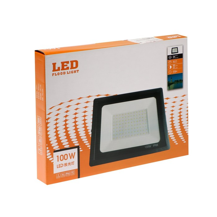 Прожектор светодиодный, 100 Вт, 7700 Лм, 6500К, IP66,  220V Прожектор светодиодный, 100 Вт, 7700 Лм, 6500К, IP66,  220V