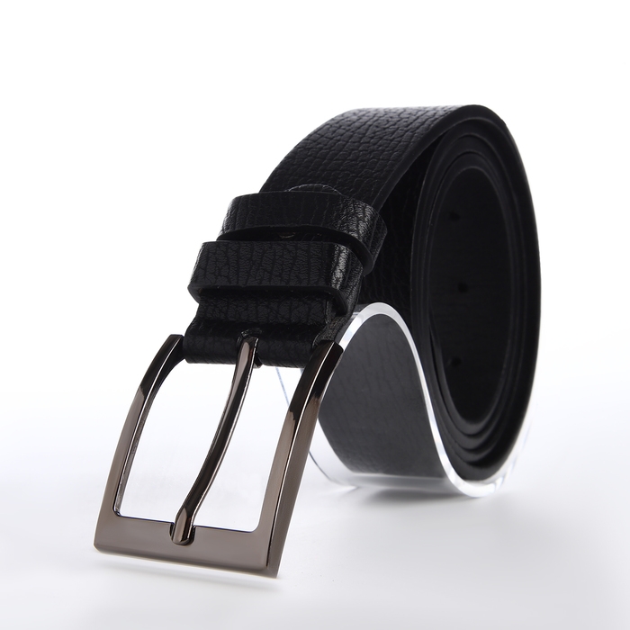 Ремень мужской, ширина 3,5 см, винт, пряжка металл, цвет чёрный Ремень мужской, ширина 3,5 см, винт, пряжка металл, цвет чёрный