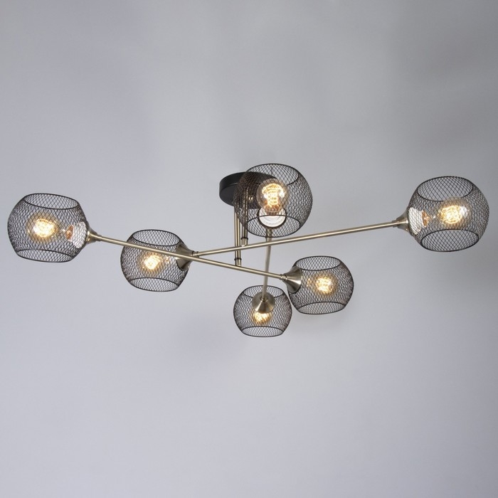 Люстра Люстра "Эстэт" 6хЕ27 40Вт черный 98х98х23см BayerLux