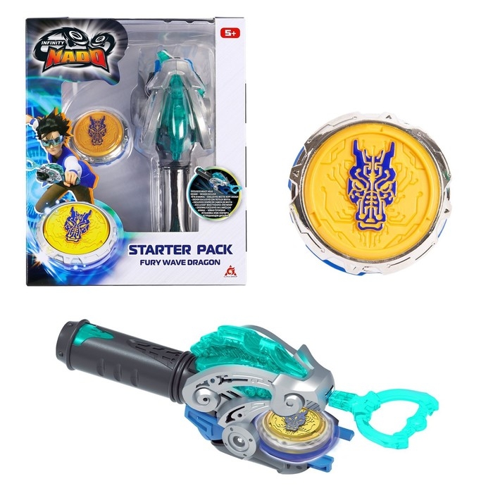 Волчок «Эпик Лончер. Стартер пак. Fury Dragon», Инфинити Надо Волчок «Эпик Лончер. Стартер пак. Fury Dragon», Инфинити Надо