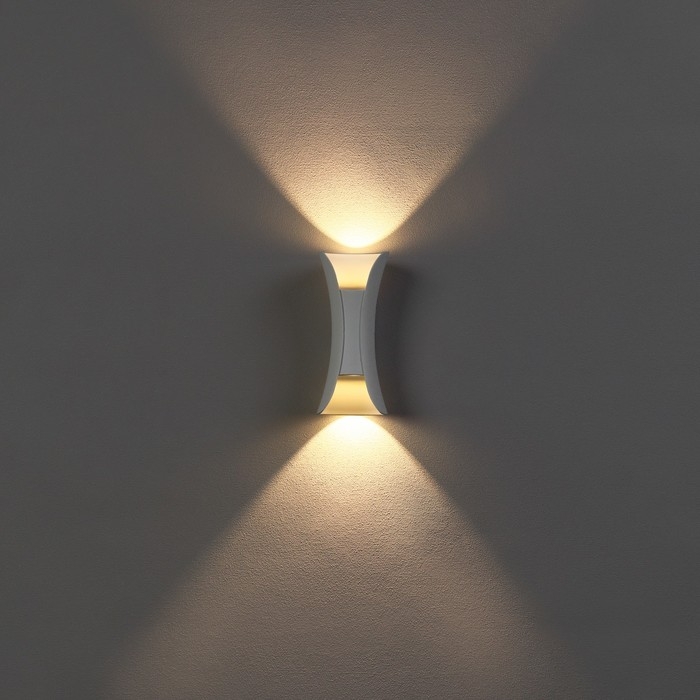 Светильник фасадный «Элегант», FSD-091, 6 Вт, 3000К, IP65, 220 В, металл, белый