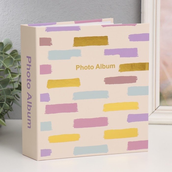 Фотоальбом на 100 фото 13х18 см Фотоальбом на 100 фото 13х18 см "Яркие мазки" в коробке МИКС 5,5х18х20 см