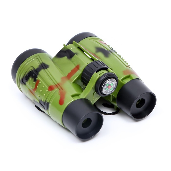 Бинокль 4х, детский, пластик, резина, микс, 10х11 см Бинокль 4х, детский, пластик, резина, микс, 10х11 см