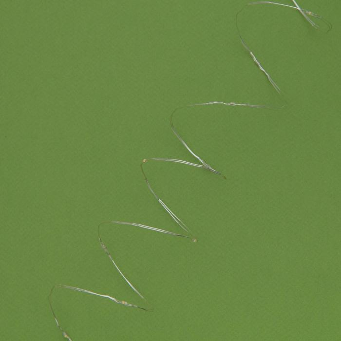 Гирлянда «Нить» 20 м роса, IP44, серебристая нить, 200 LED, свечение тёплое белое, 2 режима, солнечная батарея