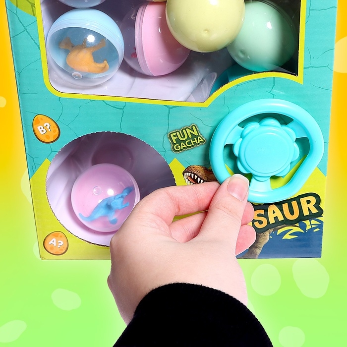 Детский игровой автомат «Динозаврики» с игрушками, в наборе 8 шаров-сюрпризов Детский игровой автомат «Динозаврики» с игрушками, в наборе 8 шаров-сюрпризов