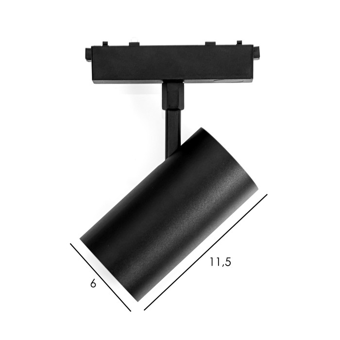 Светильник трековый ULTRA Светильник трековый ULTRA "Цилиндр" LED 20Вт 3000K-5700К CRI90 черный 11,5х17,7х30 см