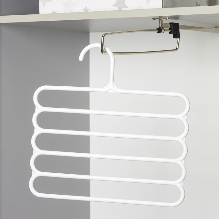 Плечики - вешалки для брюк и юбок Доляна, многогуровневая, 33×33 см, цвет МИКС Плечики - вешалки для брюк и юбок Доляна, многогуровневая, 33×33 см, цвет МИКС