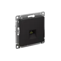 Розетка ATLASDESIGN компьютерная RJ45 механизм карбон
