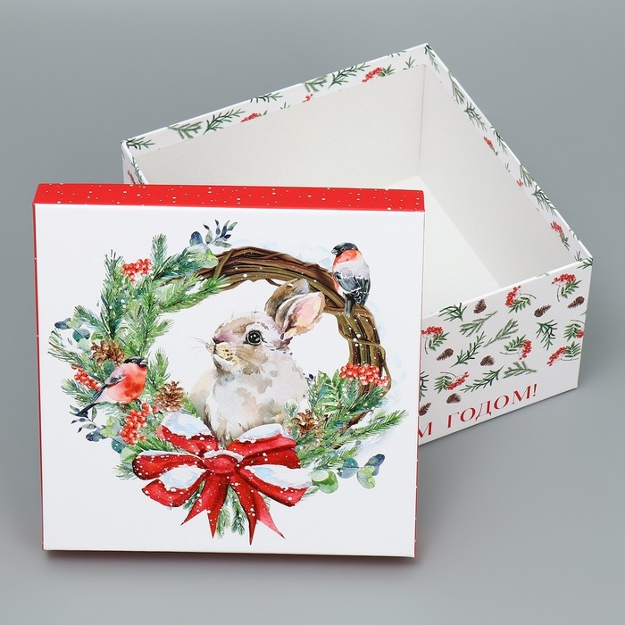 Набор подарочных коробк 3 в 1 «Новогодняя пора», 18 х 18 х 10 – 22 х 22 х 12 см, Новый год