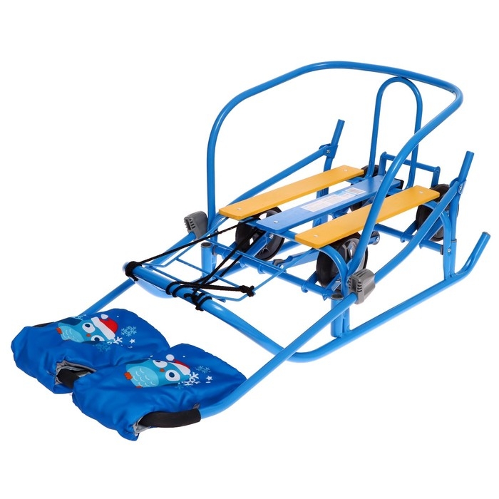 Санки «Ветерок 7 универсал», с рукавичками, цвет голубой Санки «Ветерок 7 универсал», с рукавичками, цвет голубой