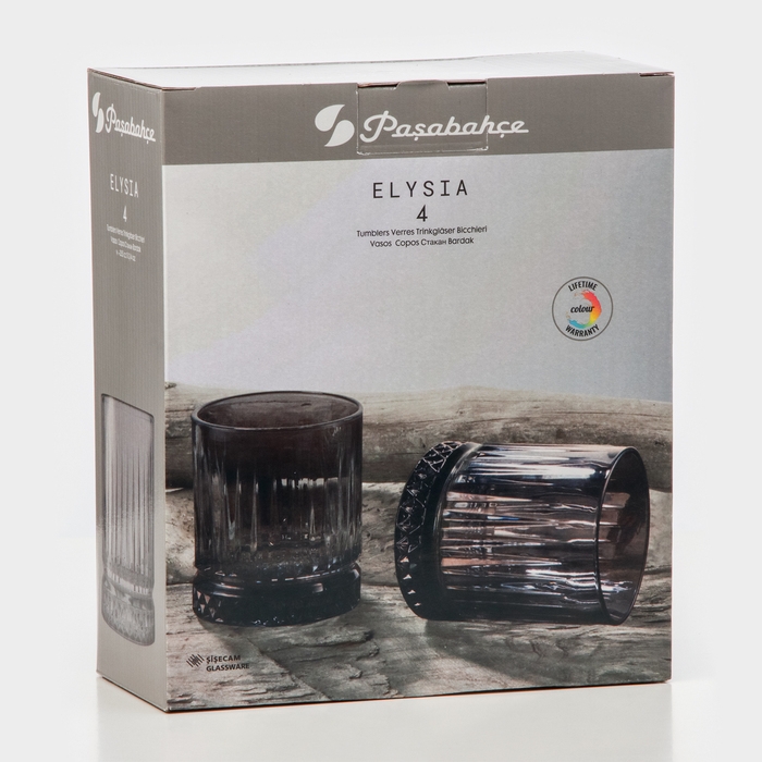 Набор стеклянных стаканов Elysia, 355 мл, 4 шт Набор стеклянных стаканов Elysia, 355 мл, 4 шт
