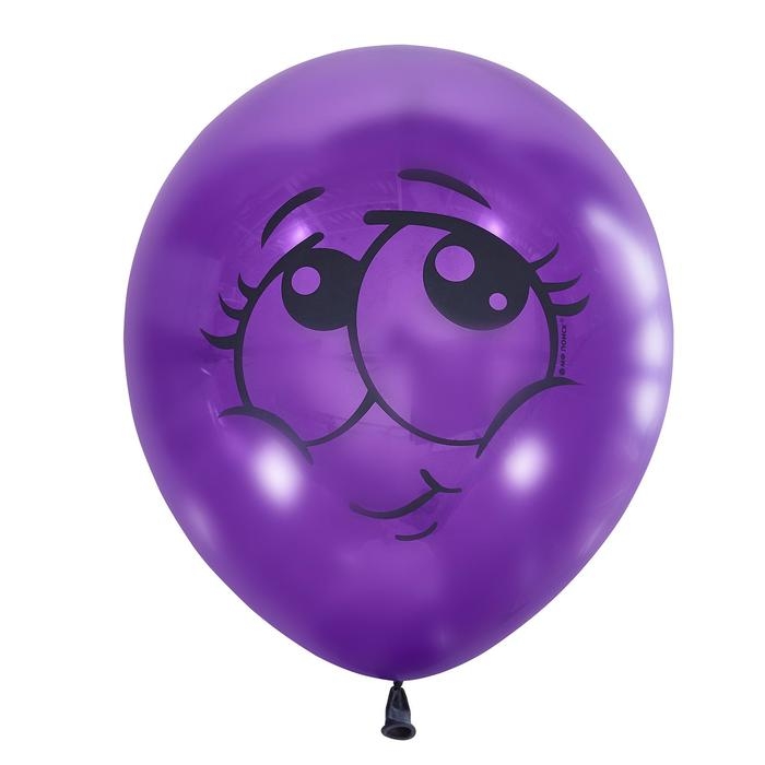 Набор шаров 12" &laquo;Улыбки&raquo;, пастель, 1-сторонний, набор 5 шт.