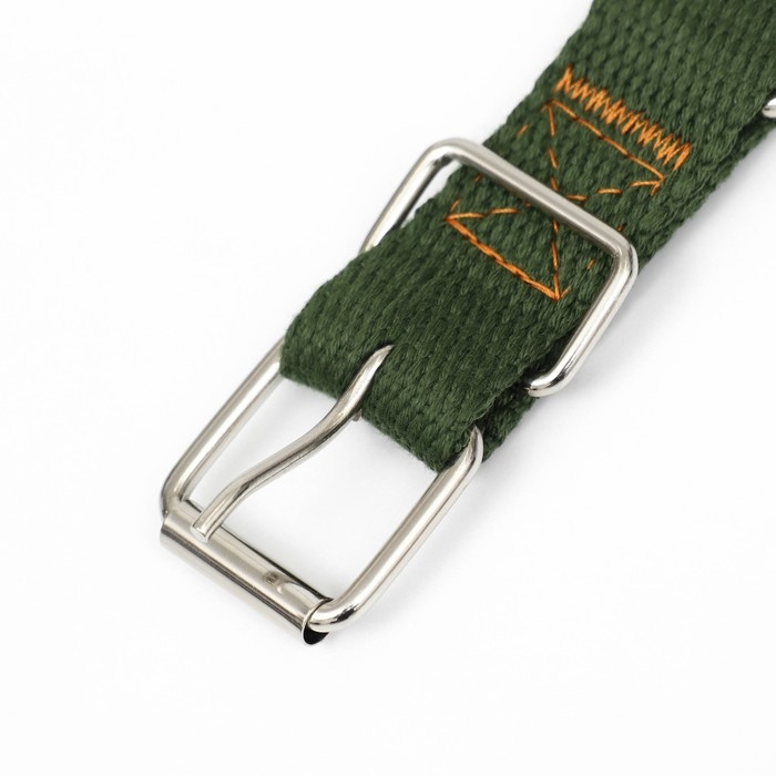 Ошейник брезентовый безразмерный однослойный, 52 х 2 см, хаки Ошейник брезентовый безразмерный однослойный, 52 х 2 см, хаки