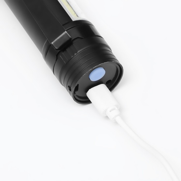 Фонарь ручной аккумуляторный, 7 Вт, 200 лм, Т6, zoom, 1200 мАч, 3 режима, 12 x 3.5 см Фонарь ручной аккумуляторный, 7 Вт, 200 лм, Т6, zoom, 1200 мАч, 3 режима, 12 x 3.5 см