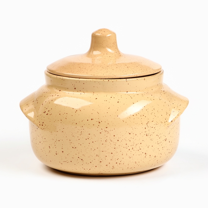 Горшок керамический для запекания  Горшок керамический для запекания "Новарусса №5" 0,5л / 14х12см, каракум
