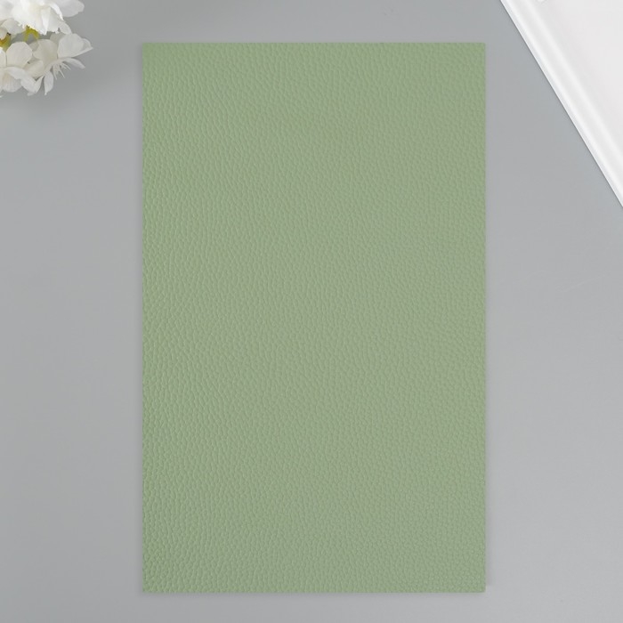 Лист для творчества иск.кожа Лист для творчества иск.кожа "Рисунок Личи" светло-зелёный лист 33х20 см толщина 1 мм
