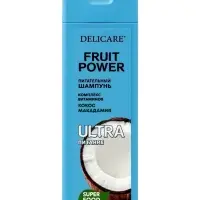 Шампунь для волос Delicare Fruit Power, питание и гладкость, с кокосом, 280 мл