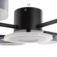 Люстра с ПДУ 2300/9GR LED 190Вт 3000-6000К серый 85х85х9 см BayerLux