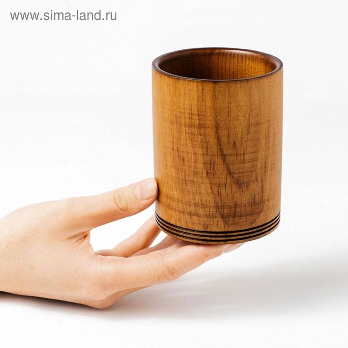Стакан из натурального кедра Mаgistrо, 450 мл, 10×8 см, цвет коричневый Стакан из натурального кедра Mаgistrо, 450 мл, 10×8 см, цвет коричневый
