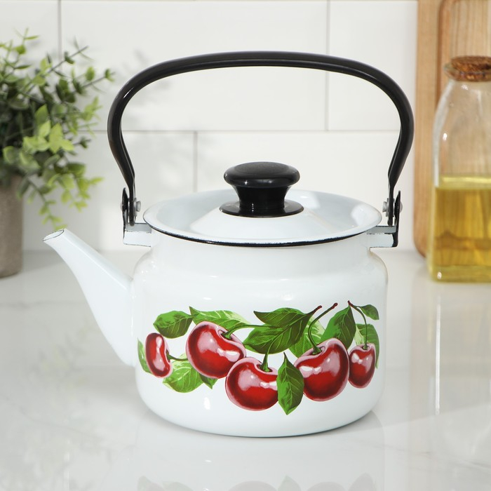 Чайник цилиндрический, 2 л, индукция, деколь МИКС, цвет белый Чайник цилиндрический, 2 л, индукция, деколь МИКС, цвет белый