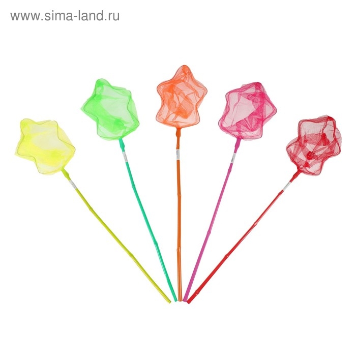 Сачок детский Сачок детский "Звёздочка" бамбуковая ручка: 80 см, d=20 см, цвет МИКС