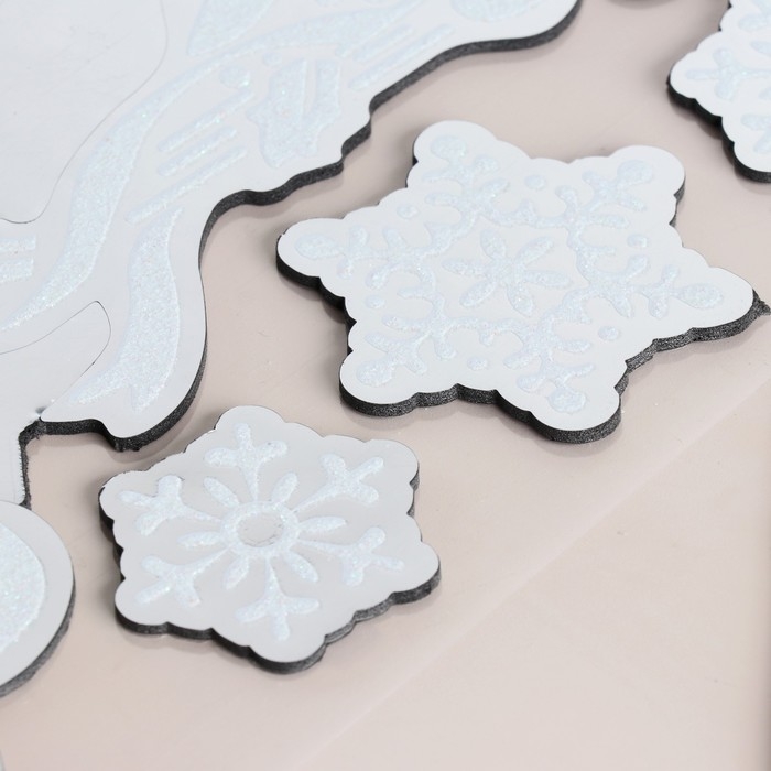 Наклейки на окна Наклейки на окна "Новогодние" снеговик, 48х24 см