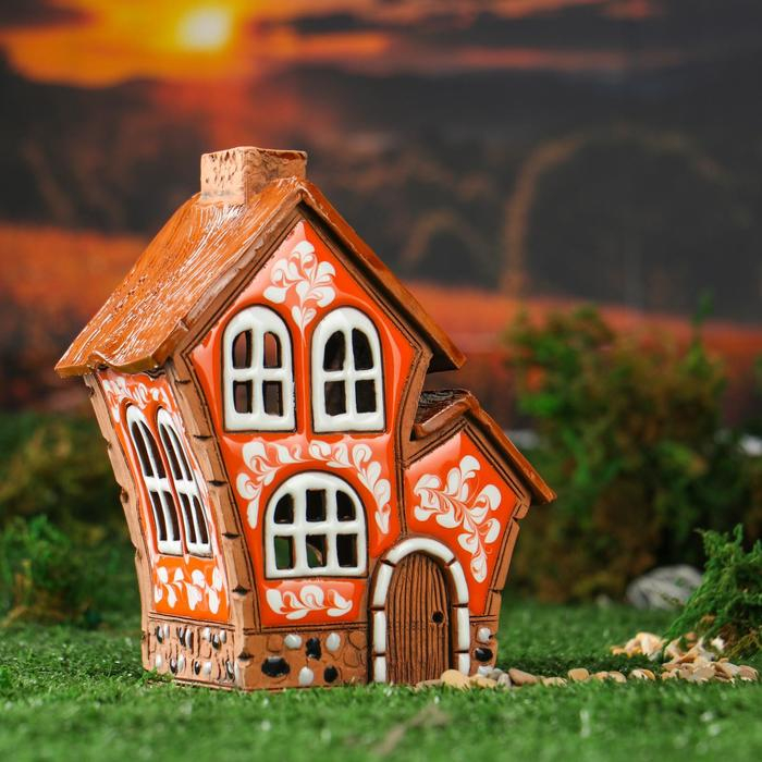 Аромалампа Домик «Двойной», 16 см, ручная работа, микс, Аромалампа Домик «Двойной», 16 см, ручная работа, микс,