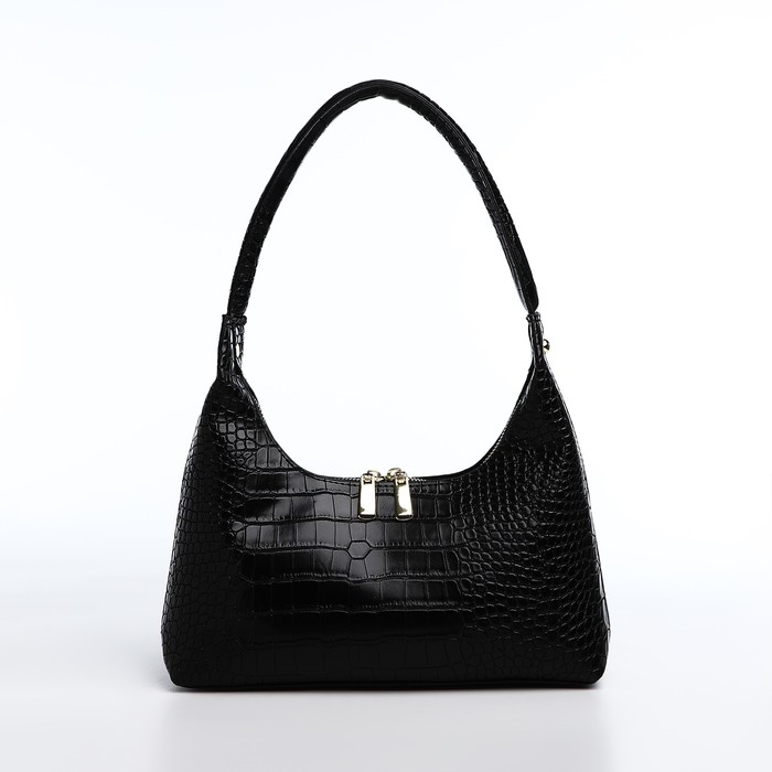 Сумка-багет на молнии, цвет чёрный Сумка-багет на молнии, цвет чёрный