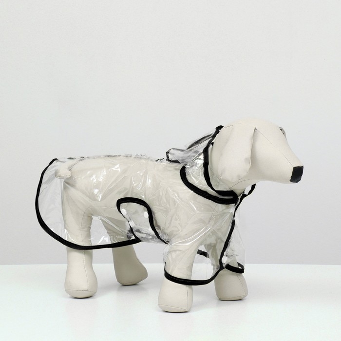 Дождевик для собак, размер L  (ДС 30, ОГ 41-46, ОШ 42 см), чёрный Дождевик для собак, размер L  (ДС 30, ОГ 41-46, ОШ 42 см), чёрный