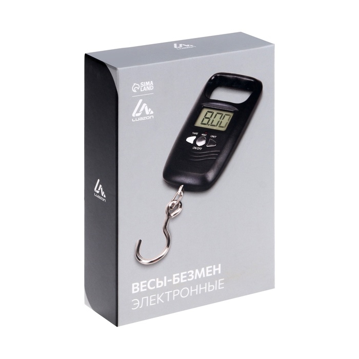 Весы-безмен Luazon LVU-07, электронный, до 50 кг, точность до 10 г, подсветка, чёрный Весы-безмен Luazon LVU-07, электронный, до 50 кг, точность до 10 г, подсветка, чёрный