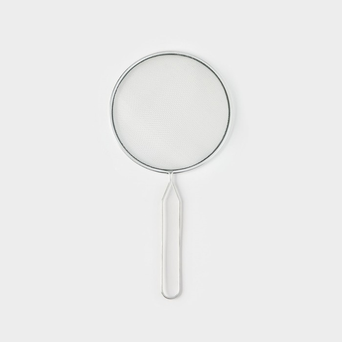 Сито для просеивания с ручкой Доляна «Помощник», d=14 см, цвет серебристый Сито для просеивания с ручкой Доляна «Помощник», d=14 см, цвет серебристый