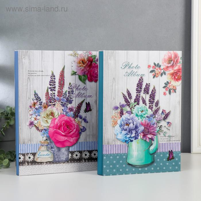 Фотоальбом на 300 фото 10х15 см Фотоальбом на 300 фото 10х15 см "Букет в лейке/ведёрке" в коробке МИКС 33,5х23х5,2 см
