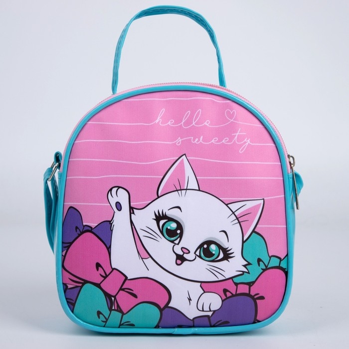 Сумка детская для девочки Сумка детская для девочки "Котик" 16*17см, искусственная кожа