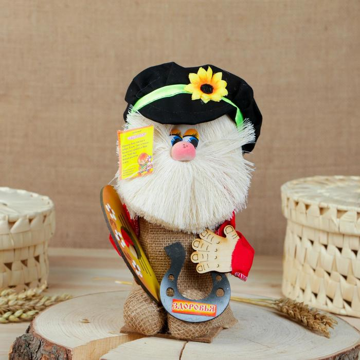 Оберег-домовой Оберег-домовой "Кузя в кепке, с гуслями", 21х15х11 см МИКС