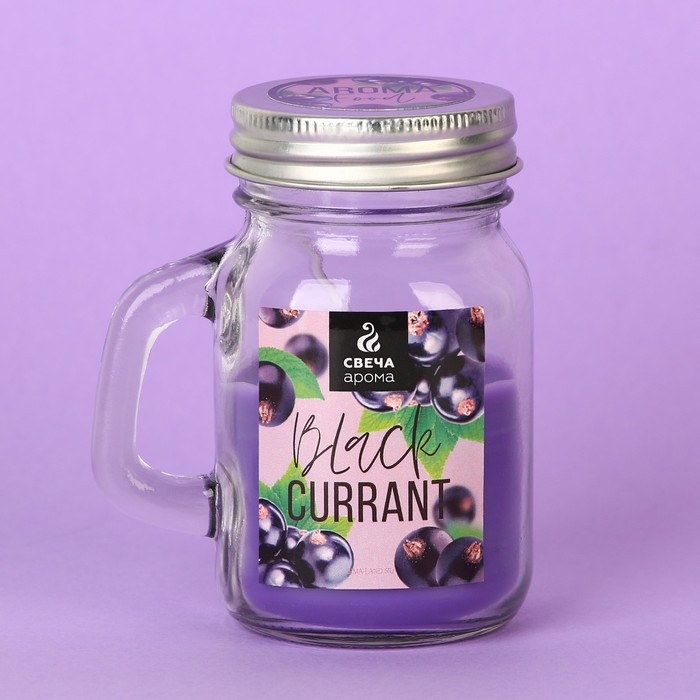 Ароматическая свеча в стекле «Black currant», 8.5 х 7.2 см. Ароматическая свеча в стекле «Black currant», 8.5 х 7.2 см.
