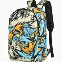 Рюкзак школьный, на молнии, три наружных кармана, 30&times;13&times;42 см, разноцветный