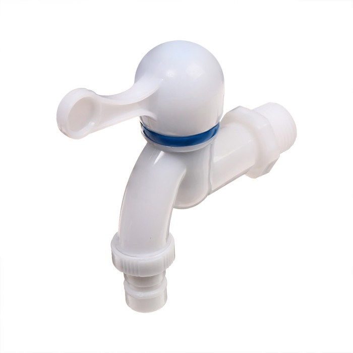 Кран, наружная резьба 3/4", для шланга 5/8" (16 мм), пластик, Greengo