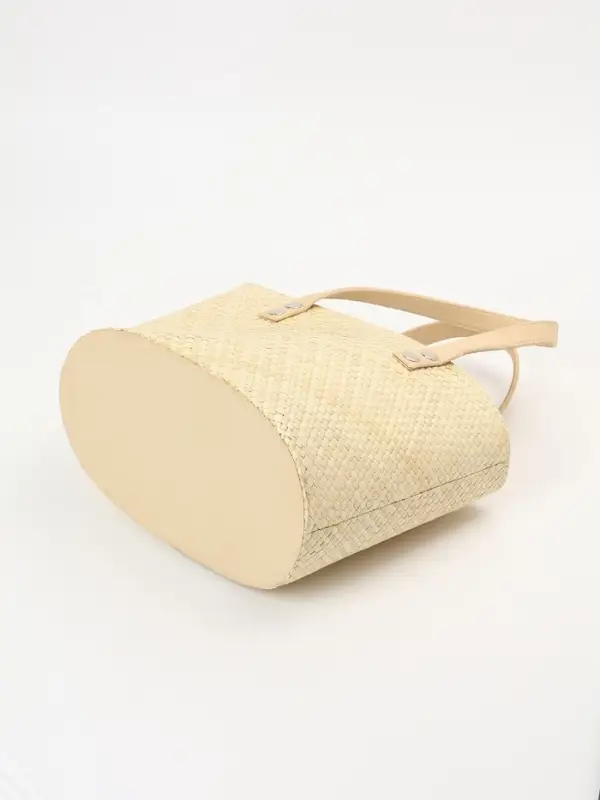 Сумка плетёная из пандана, 27&times;17&times;40 см, бежевая