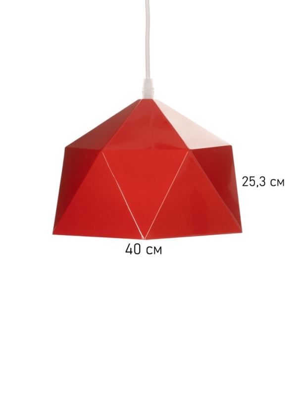 Светильник Edward 1х40Вт Е27 пр-1м красный 25х21,5х18см