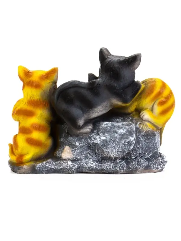 Садовая фигура из полистоуна &laquo;Три котёнка с табличкой&raquo;, 29&times;11&times;21.5 см