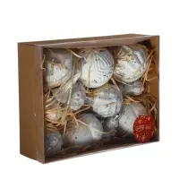 Ёлочные игрушки &laquo;Киссин&raquo;, новогодние, набор 11 шт., белый