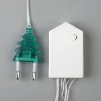 Гирлянда &laquo;Нить&raquo; 5 м, IP20, прозрачная нить, 50 LED, 8 режимов, 220 В, свечение зелёное