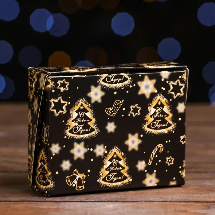 Коробка подарочная новогодняя складная «Настроение», 10×8×3.5 см Коробка подарочная новогодняя складная «Настроение», 10×8×3.5 см