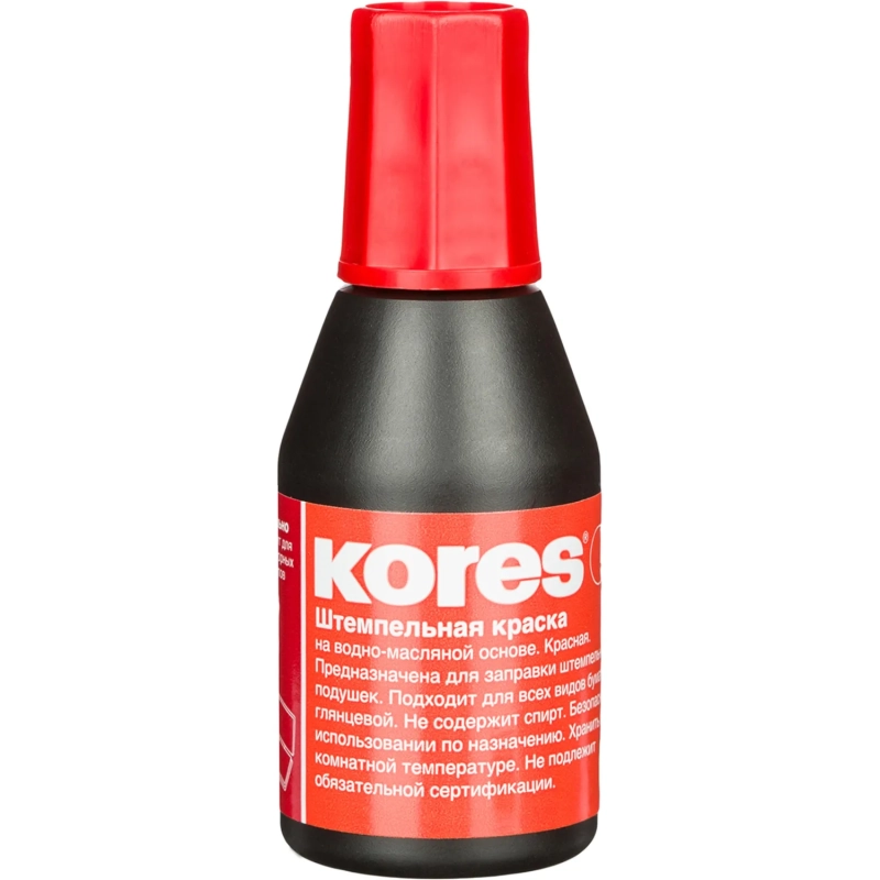 Краска штемпельная KORES красная 71328 ев/эт