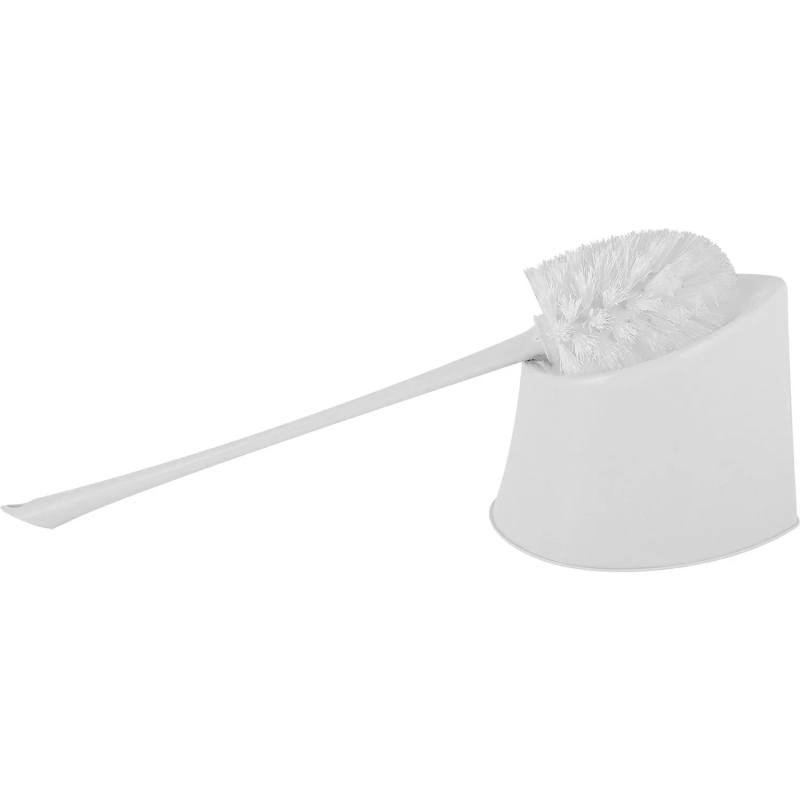 Ершик для унитаза Luscan с подставкой пластик белый