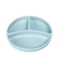 Посуда детская силиконовая, 7 предметов, голубой, Крошка Я