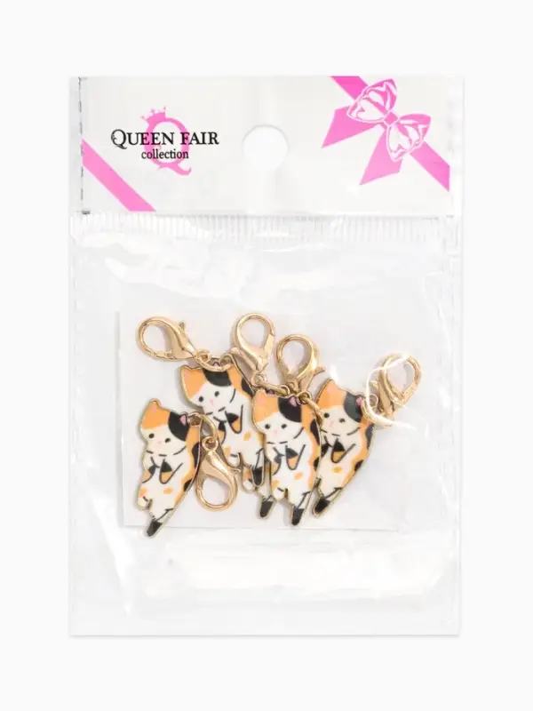 Шарм для браслета на карабине &laquo;Котёнок&raquo;, цветной в золоте