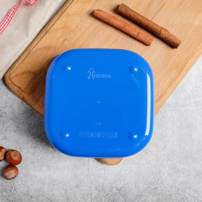 Ланч-бокс квадратный FoodVibes «NO PAIN», 700 мл