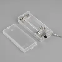 Гирлянда &laquo;Нить&raquo; 2 м с насадками &laquo;Серый фонарик&raquo;, IP20, прозрачная нить, 10 LED, от батареек АА&times;2, свечение тёплое белое