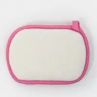 Мочалка для купания "Кошечка", 12х8 см, цвет розовый